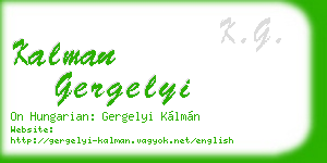 kalman gergelyi business card